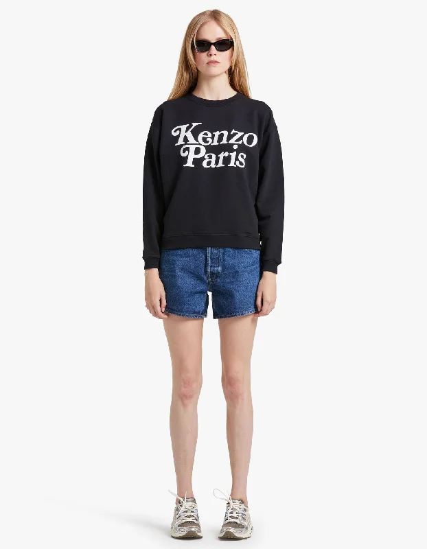 Kenzo Verdy Regular Sweatshirt - Black Hoodie with Relaxed Fit Easy Casual