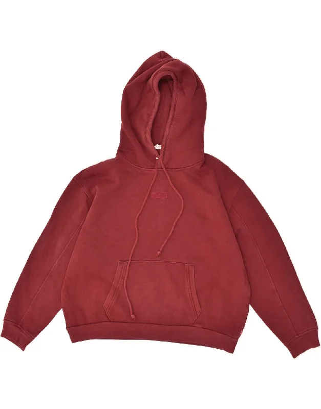 LEVI'S Womens Crop Hoodie Jumper UK 16 Large Red Cotton Hoodie with Relaxed Fit Easy Casual LEVI'S Womens Crop Hoodie Jumper UK 16 Large Red Cotton Hoodie with Relaxed Fit Easy Casual