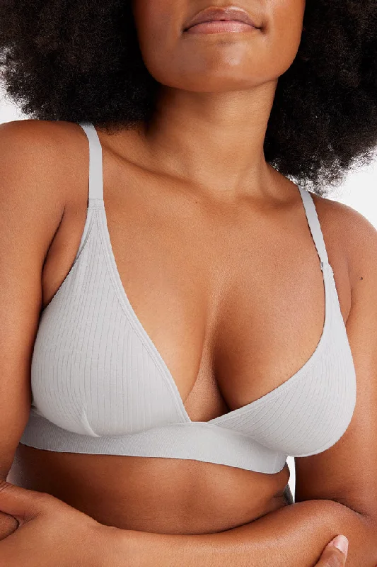 Whipped Triangle Bra in Moon Soft Mesh Bralette