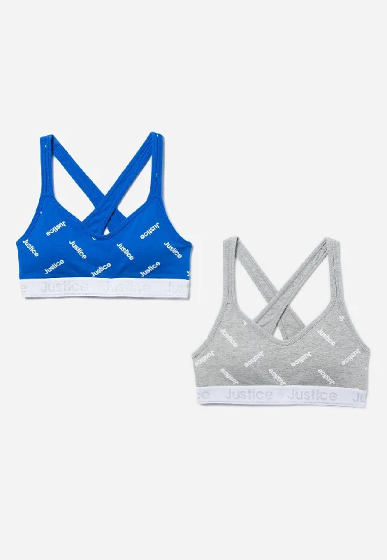 Patterned J Sport Crisscross Sports Bra 2 Pack Active Wear Bra
