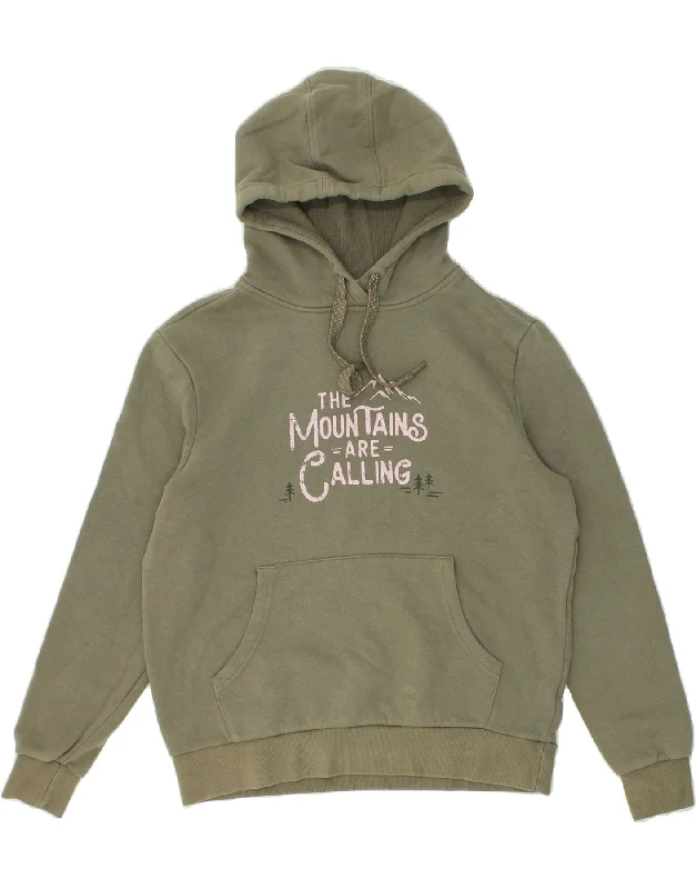 MOUNTAIN WAREHOUSE Womens Oversized Graphic Hoodie Jumper UK 8 Small Green Hoodie with Snap Buttons Easy Quick MOUNTAIN WAREHOUSE Womens Oversized Graphic Hoodie Jumper UK 8 Small Green Hoodie with Snap Buttons Easy Quick