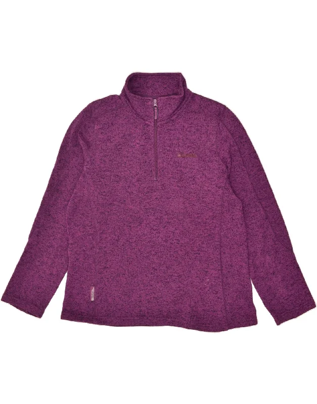 MOUNTAIN WAREHOUSE Womens Zip Neck Sweatshirt Jumper UK 18 XL Purple Hoodie with Exposed Zipper Edgy Industrial MOUNTAIN WAREHOUSE Womens Zip Neck Sweatshirt Jumper UK 18 XL Purple Hoodie with Exposed Zipper Edgy Industrial