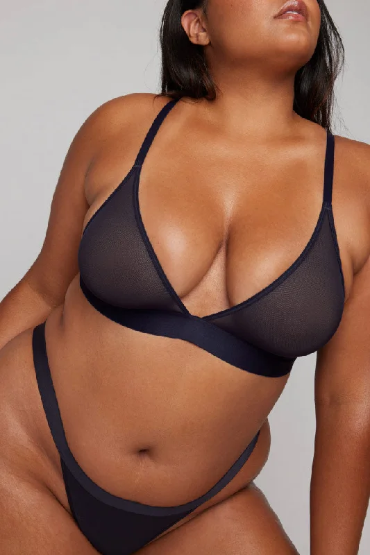 Sieve Triangle Bra in Navy Chic Lace Underwear