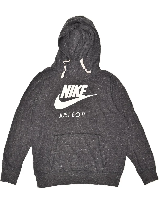 NIKE Womens Graphic Hoodie Jumper UK 18 XL Grey Pinstripe Cotton Hoodie with Belted Waist Structured Tailored NIKE Womens Graphic Hoodie Jumper UK 18 XL Grey Pinstripe Cotton Hoodie with Belted Waist Structured Tailored