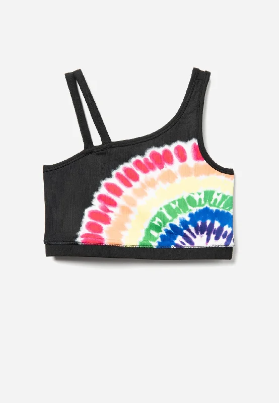 Tie-Dye Asymmetrical Longline Bra Seamless Bra Design