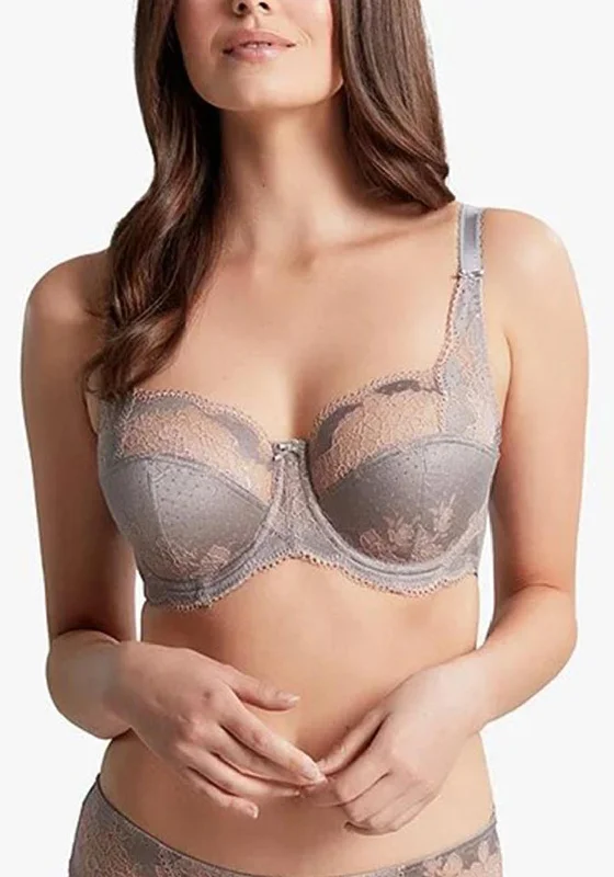 Panache Clara Full Cup Bra, Opal Grey Versatile Bralette Set
