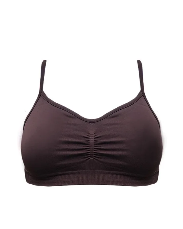 POISE Bra Top | Chocolate Brown Stretchy Wireless Bra