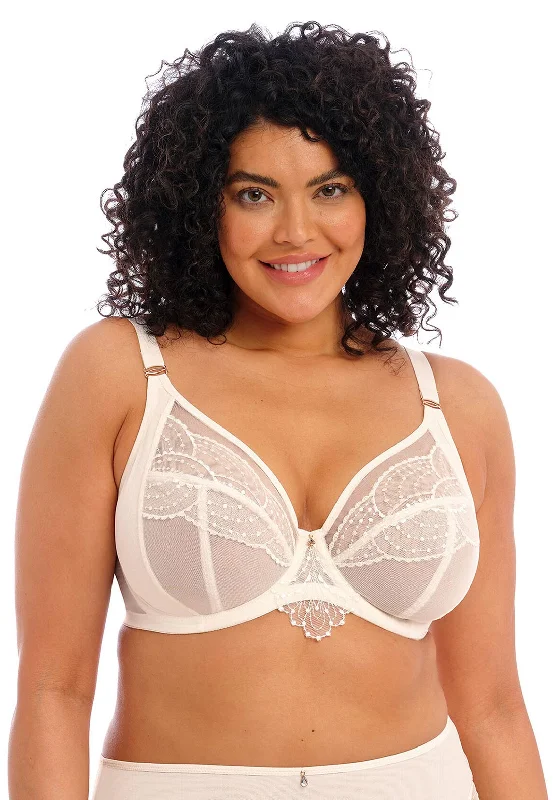 Elomi Priya Plunge Side Support Bra, Vanilla Full Coverage Bra