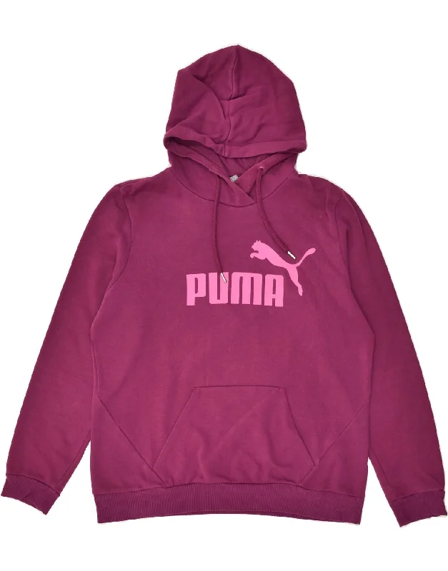 PUMA Womens Graphic Hoodie Jumper UK 16 Large Pink Cotton Hoodie with Fur Luxurious Winter PUMA Womens Graphic Hoodie Jumper UK 16 Large Pink Cotton Hoodie with Fur Luxurious Winter