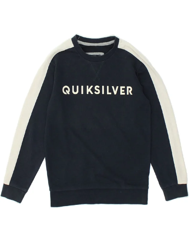QUIKSILVER Womens Graphic Sweatshirt Jumper UK 6 XS Navy Blue Cotton Hoodie Sweatshirt Pullover QUIKSILVER Womens Graphic Sweatshirt Jumper UK 6 XS Navy Blue Cotton Hoodie Sweatshirt Pullover