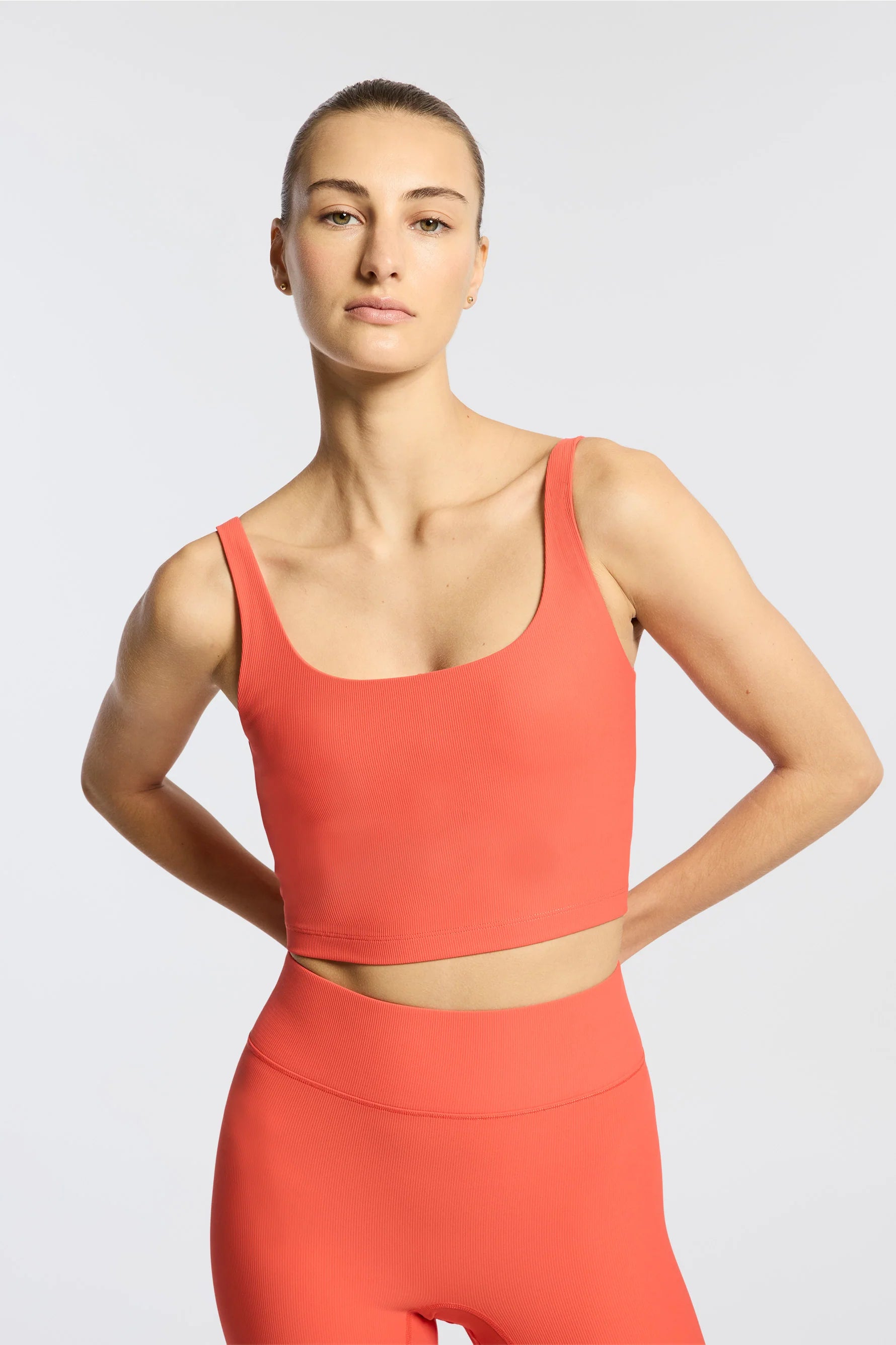 Rib Tempo Crop Bra Supportive Wireless Bra