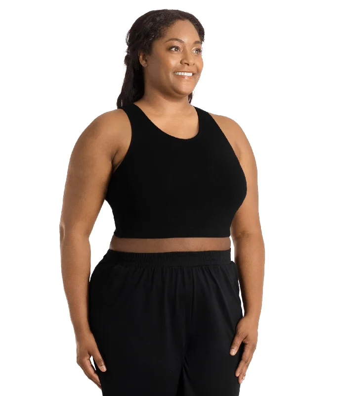 Stretch Naturals Full Fit V-Neck Bra Top Basic Colors Adjustable Bra Straps