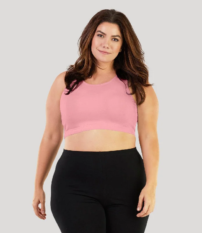 Stretch Naturals Scoop Neck Bra Top Classic Colors Elegant Silk Bra