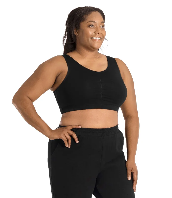 Stretch Naturals Shirred Front Bra Top Basic Colors Sexy Underwire Bra