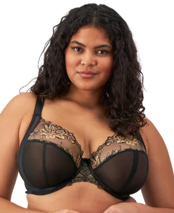 Teagan Plunge Bra EL302602 - Black/Almond Casual Bralette Set