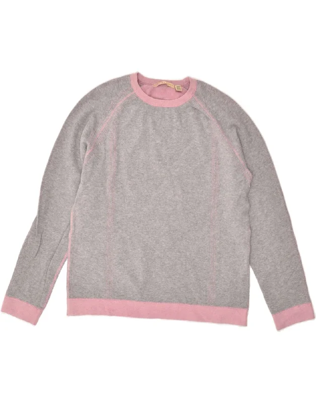 TED BAKER Womens Sweatshirt Jumper Size 3 Medium Grey Cotton Hoodie with Cropped Fit Short Trendy TED BAKER Womens Sweatshirt Jumper Size 3 Medium Grey Cotton Hoodie with Cropped Fit Short Trendy