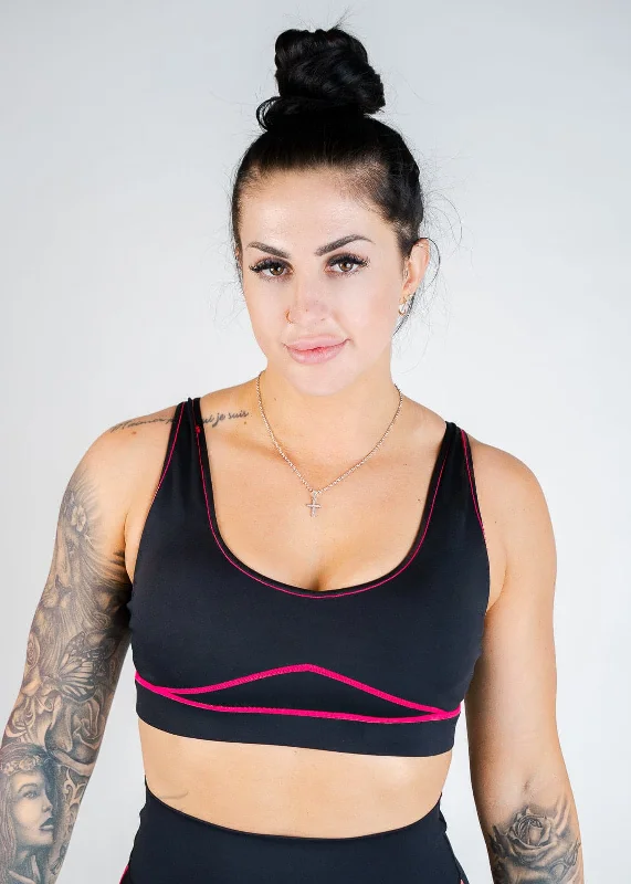 Contour Bra - Neon Pink Supportive Cotton Bra