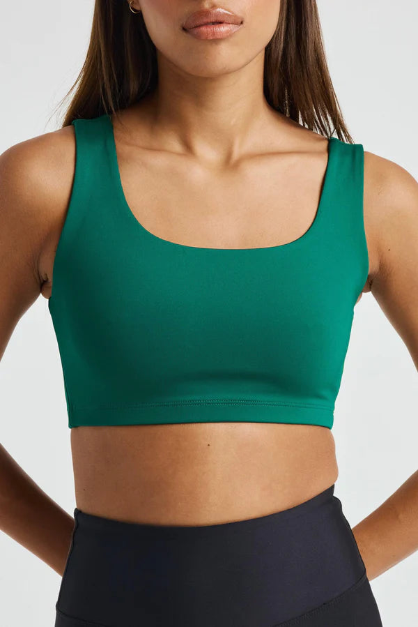 The Recycled Go-To Bra in Malachite Cotton Comfort Bra