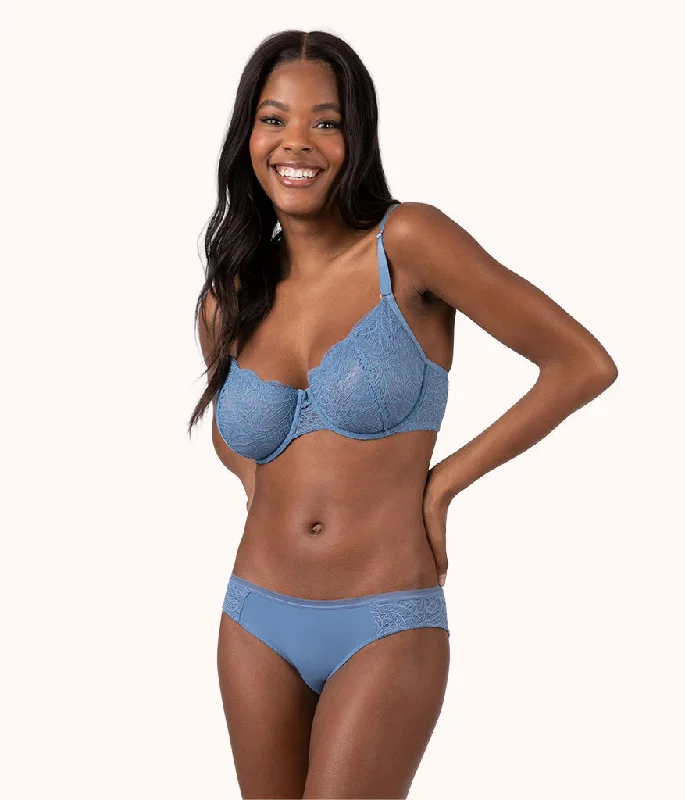 The Unlined Lace Bra: Vintage Indigo Seamless Wireless Bra