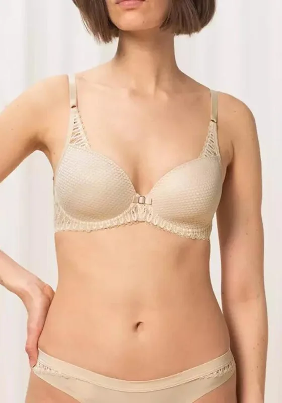 Triumph Aura Spotlight Wired Moulded Bra, Nude Sleek Sports Bra