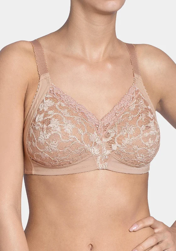 Triumph Doreen Delicate Non-Wired Bra, Nude Adjustable Back Bra