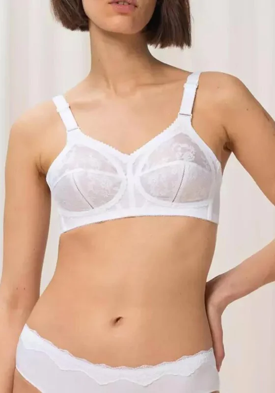 Triumph Doreen Non-Wired Bra, White Comfortable Fit Bralette