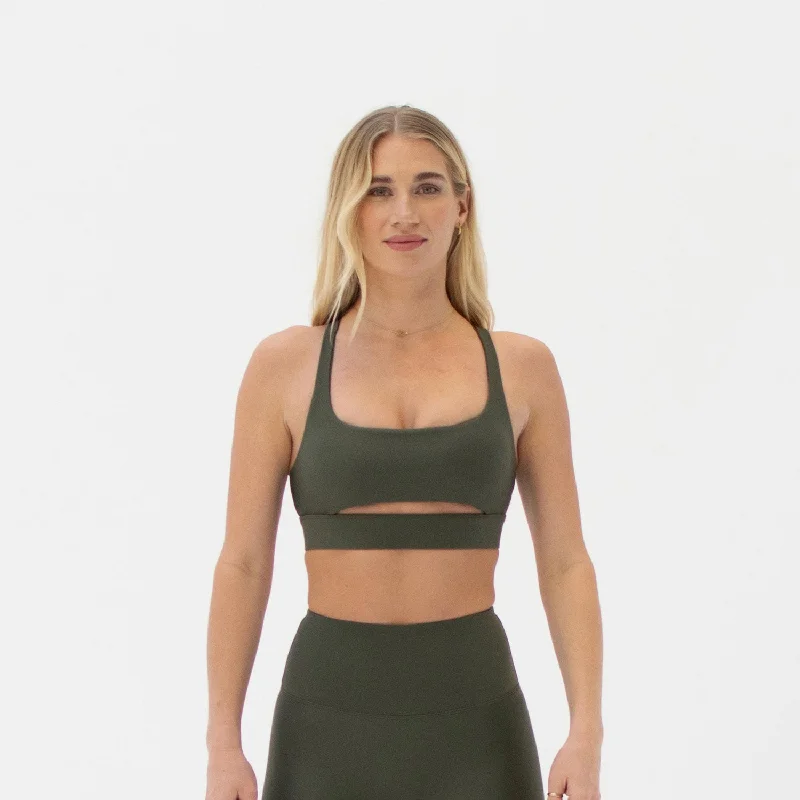 Ultimate Front Slit Bra Ivy Elegant Cotton Bra