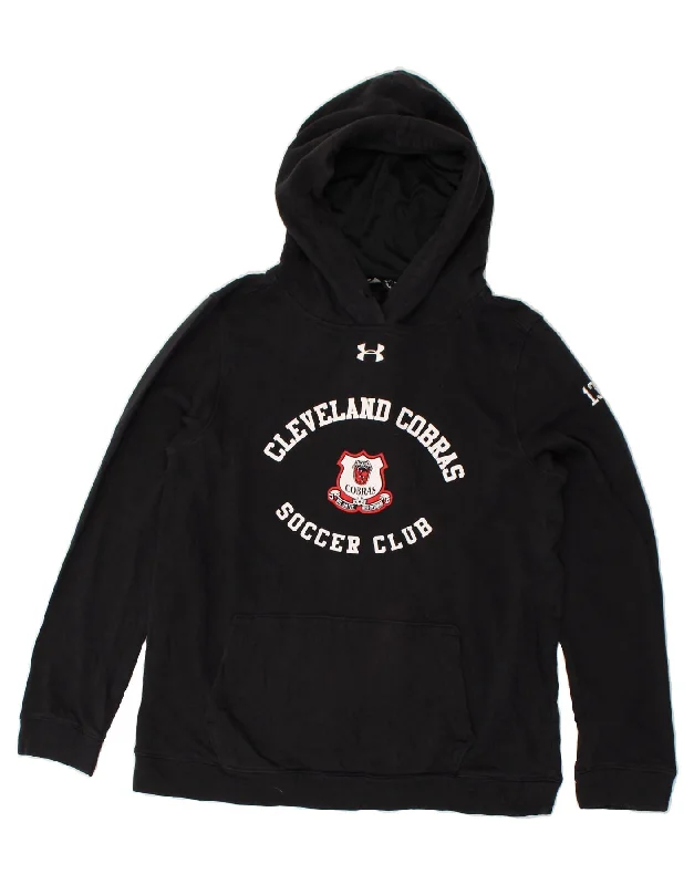 UNDER ARMOUR Womens Cleveland Cobras Hoodie Jumper UK 14 Medium Navy Blue Hoodie with Lining Warm Insulated UNDER ARMOUR Womens Cleveland Cobras Hoodie Jumper UK 14 Medium Navy Blue Hoodie with Lining Warm Insulated