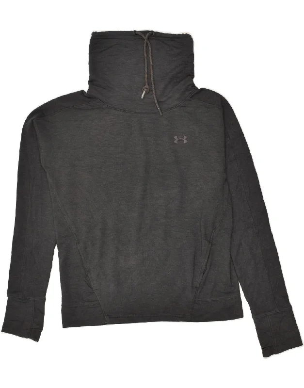 UNDER ARMOUR Womens Roll Neck Sweatshirt Jumper UK 10 Small Grey Hoodie with Hem Elastic Stretchable Comfortable UNDER ARMOUR Womens Roll Neck Sweatshirt Jumper UK 10 Small Grey Hoodie with Hem Elastic Stretchable Comfortable