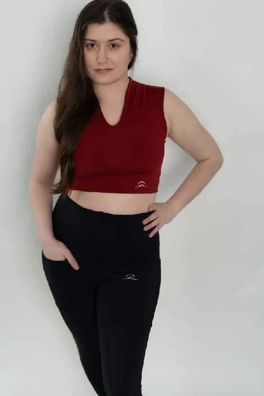 V Neck Sports Bra Top Supportive Wireless Bra