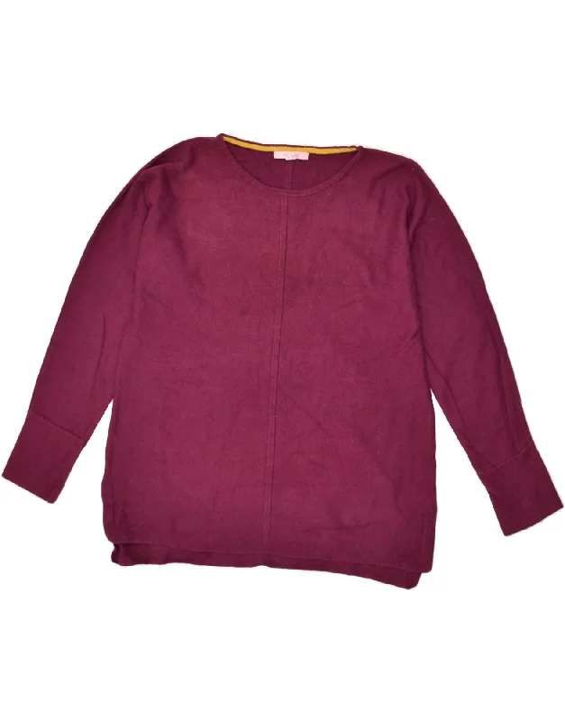 WHITE STUFF Womens Sweatshirt Jumper UK 14 Large Maroon Cotton Hoodie with Raglan Sleeves Sporty Comfortable WHITE STUFF Womens Sweatshirt Jumper UK 14 Large Maroon Cotton Hoodie with Raglan Sleeves Sporty Comfortable