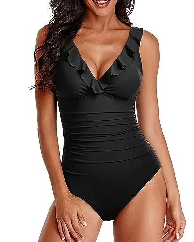 Slimming One Piece Monokini Swimsuits Sleek Full Coverage