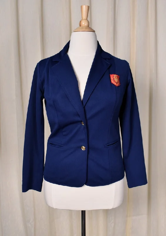 1970s Vintage Blue Eagle Crest Blazer Jacket Herringbone Jacket Houndstooth Jacket Plaid Jacket 1970s Vintage Blue Eagle Crest Blazer Jacket Herringbone Jacket Houndstooth Jacket Plaid Jacket