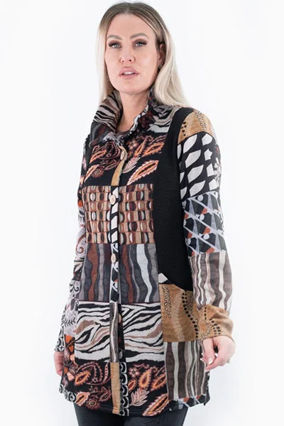 Autumn Print Jacket Quilted Jacket Puffer Jacket Insulated Jacket