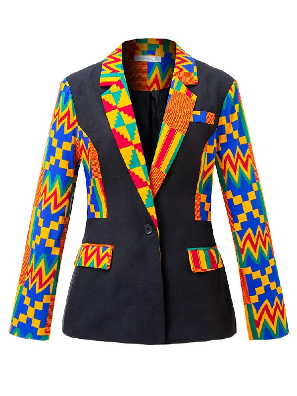 African Kente Print Jacket Nylon Jacket Polyester Jacket Spandex Jacket