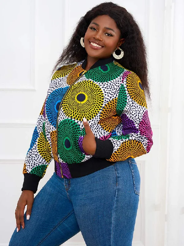 African Wax Print Jacket For Women Striped Jacket Polka Dot Jacket Floral Jacket