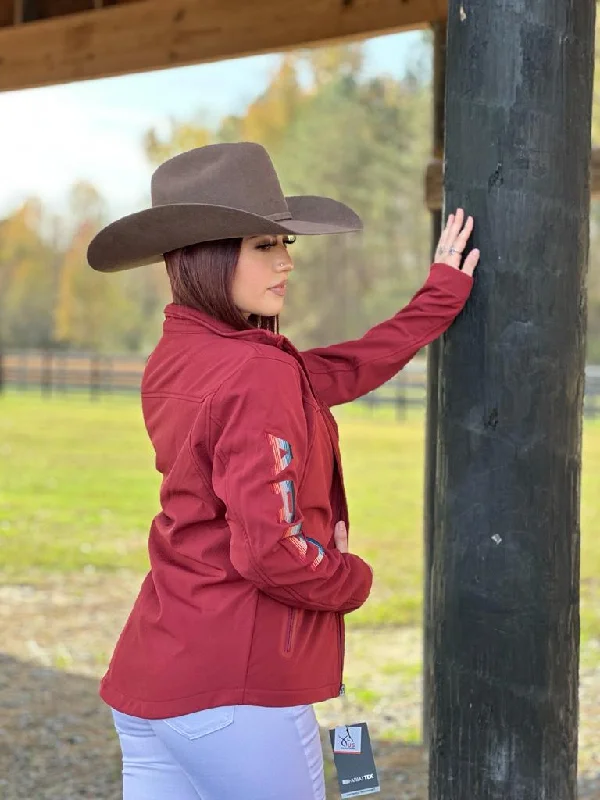 ARIAT JACKET NEW TEAM SOFTSHELL ROUGE RED / CELESTIAL SERAPE Chenille Fabric Brocade Fabric Lace Fabric