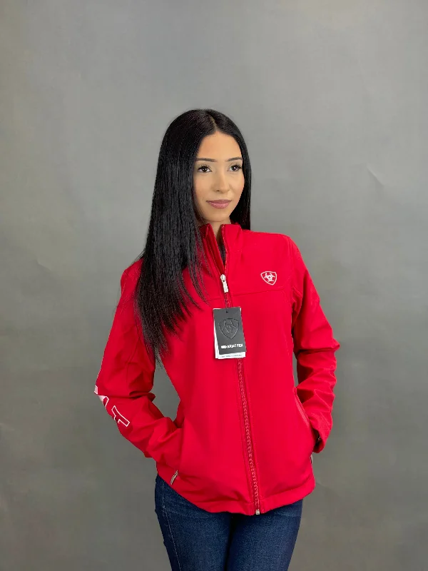 ARIAT JACKET FOR WOMEN RED ROJO TEAM MEXICO Front Pockets Side Pockets Patch Pockets