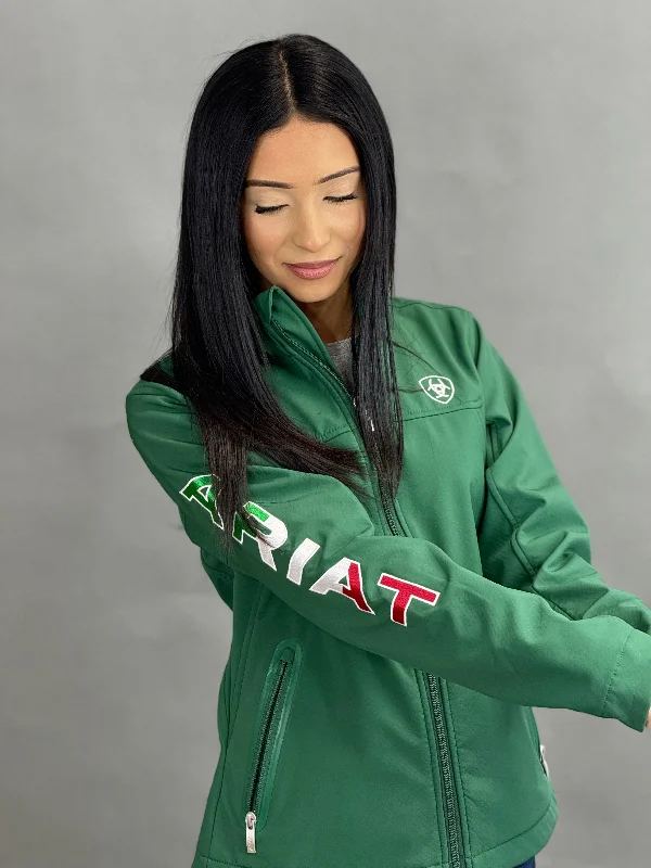 ARIAT JACKET GREEN TEAM MEXICO WOMEN VERDE MEXICO Hoodie Zip-Up Jacket Button-Up Jacket