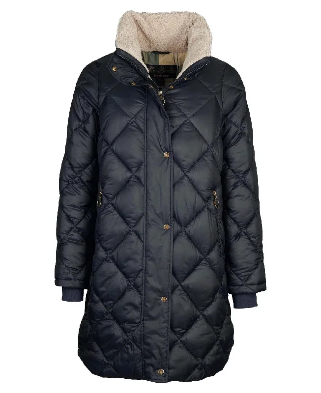 BARBOUR CHARLECOTE QUILTED JACKET LQU1408BK11 Print Jacket Jacquard Jacket Patchwork Jacket