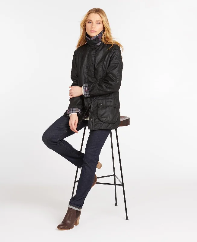 BARBOUR Women Beadnell Wax Jacket 3 colors Belted Jacket Elasticated Jacket Padded Jacket