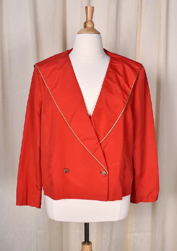 NWT 1940s Style Sailor Jacket Front Pockets Side Pockets Patch Pockets