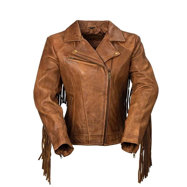 DAISY - WOMEN'S LEATHER JACKET Insulated Jacket Fitted Jacket Loose Jacket