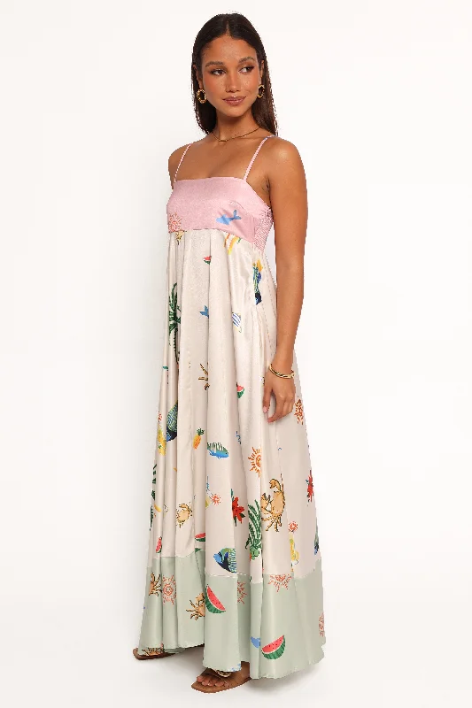 Daplyn Maxi Dress - Multi Cozy Open-Back Maxi Dress