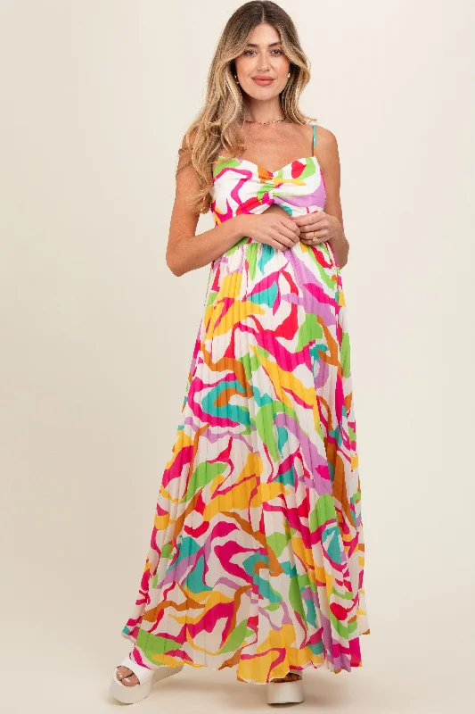 Ivory Printed Sleeveless Front Twist Maternity Maxi Dress Trendy Off-Shoulder Ruffle Maxi Dress Ivory Printed Sleeveless Front Twist Maternity Maxi Dress Trendy Off-Shoulder Ruffle Maxi Dress