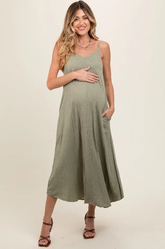 Light Olive Lightweight Sleeveless V-Neck Maternity Maxi Dress Elegant Wraparound Maxi Dress Light Olive Lightweight Sleeveless V-Neck Maternity Maxi Dress Elegant Wraparound Maxi Dress