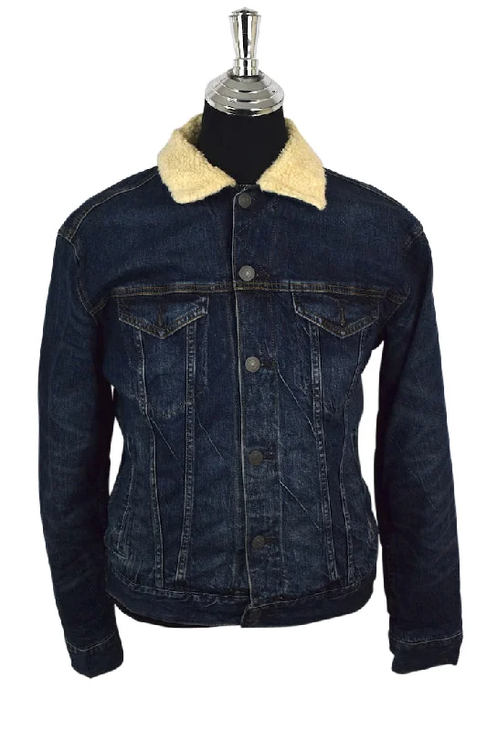 Sherpa Lined Denim Jacket Chenille Fabric Brocade Fabric Lace Fabric