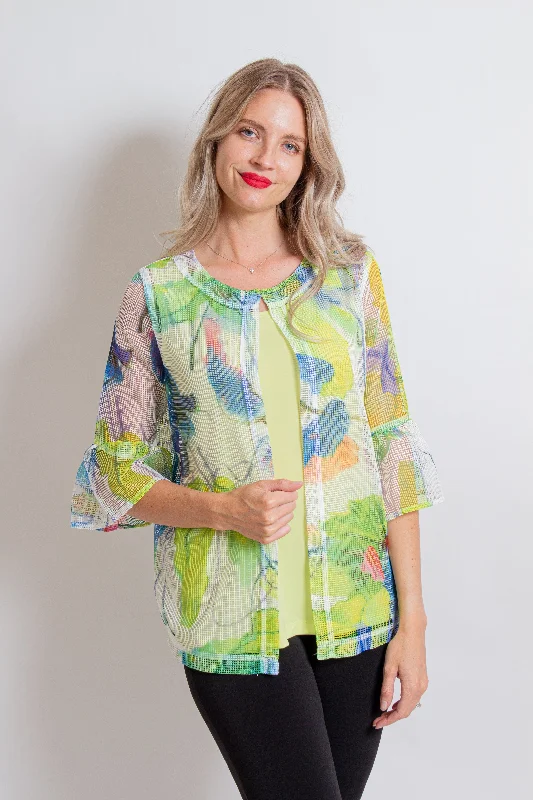 Watercolor Mesh Jacket Cotton Jacket Linen Jacket Terry Jacket