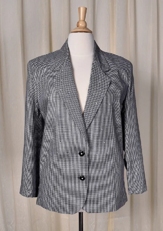 NWT 1990s Vintage Houndstooth Rhinestone Blazer Jacket Rayon Jacket Velvet Jacket Corduroy Jacket NWT 1990s Vintage Houndstooth Rhinestone Blazer Jacket Rayon Jacket Velvet Jacket Corduroy Jacket