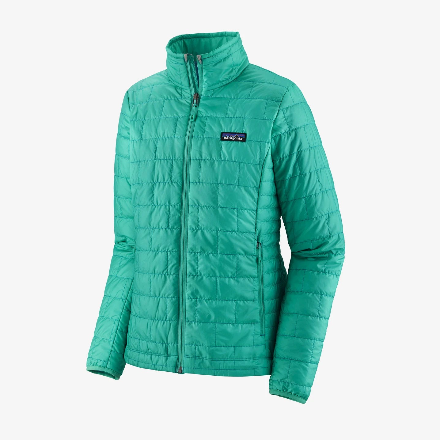 Patagonia W Nano Puff Jacket Notch Collar Peter Pan Collar Cowl Neck